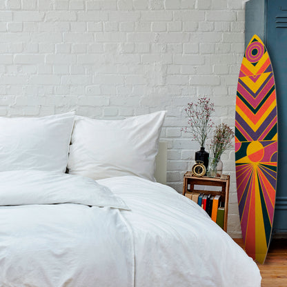 ECHO PATTERNS Decorative Plywood Surfboard