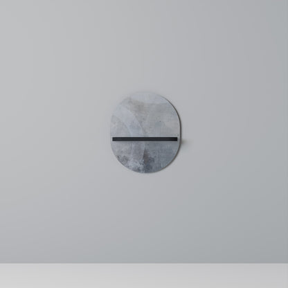 MUTED ARC Oval Art Shelf In Black Finish