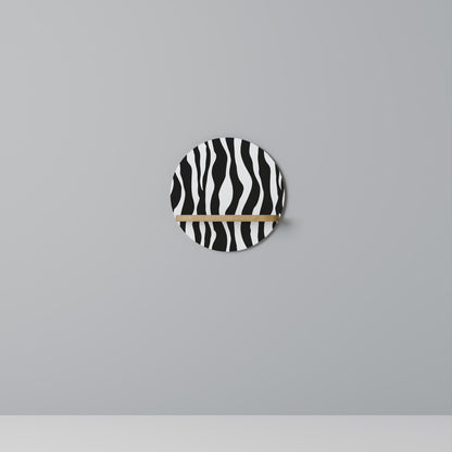 ZEBRA ECHOES Mensola rotonda per arte in effetto rovere