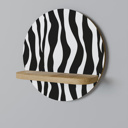 ZEBRA ECHOES Mensola rotonda per arte in effetto rovere