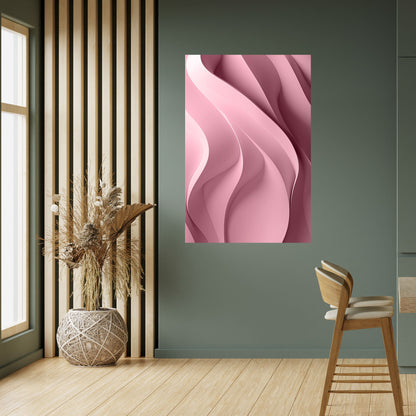 Poster verticale staccabile e attaccabile THINKING PINK