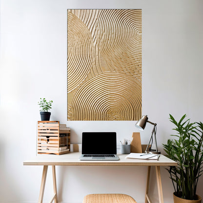 GOLDEN WAVES UNFOLD Poster verticale staccabile e attaccabile