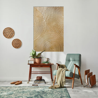 GOLDEN WAVES UNFOLD Poster verticale staccabile e attaccabile