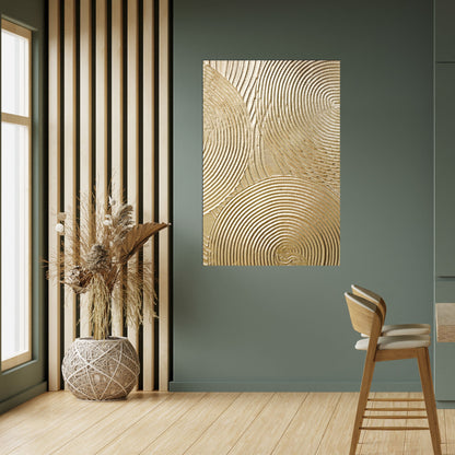 GOLDEN WAVES UNFOLD Poster verticale staccabile e attaccabile