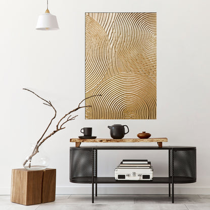 GOLDEN WAVES UNFOLD Poster verticale staccabile e attaccabile