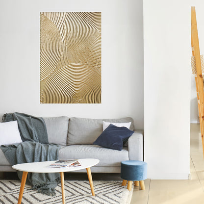 GOLDEN WAVES UNFOLD Poster verticale staccabile e attaccabile