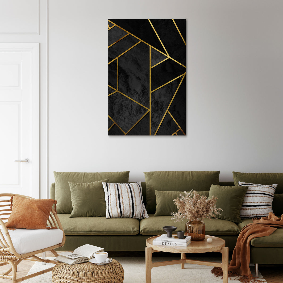 GLINTING GEOMETRIC DREAMS Vertical Canvas Print