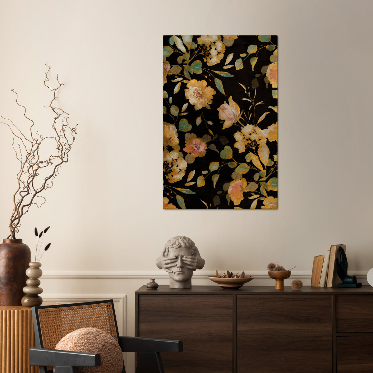MODEST FLORAL Stampa su tela verticale