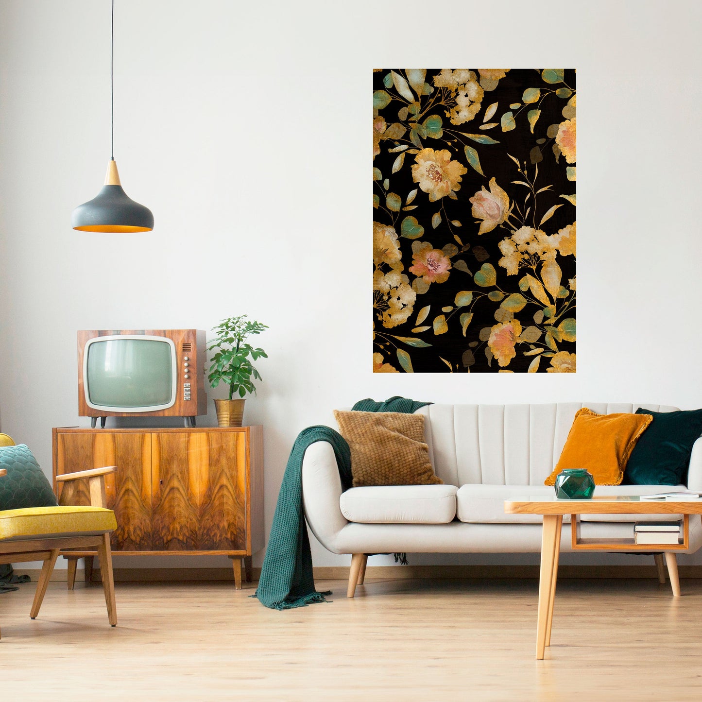 Poster verticale staccabile e attaccabile MODEST FLORAL