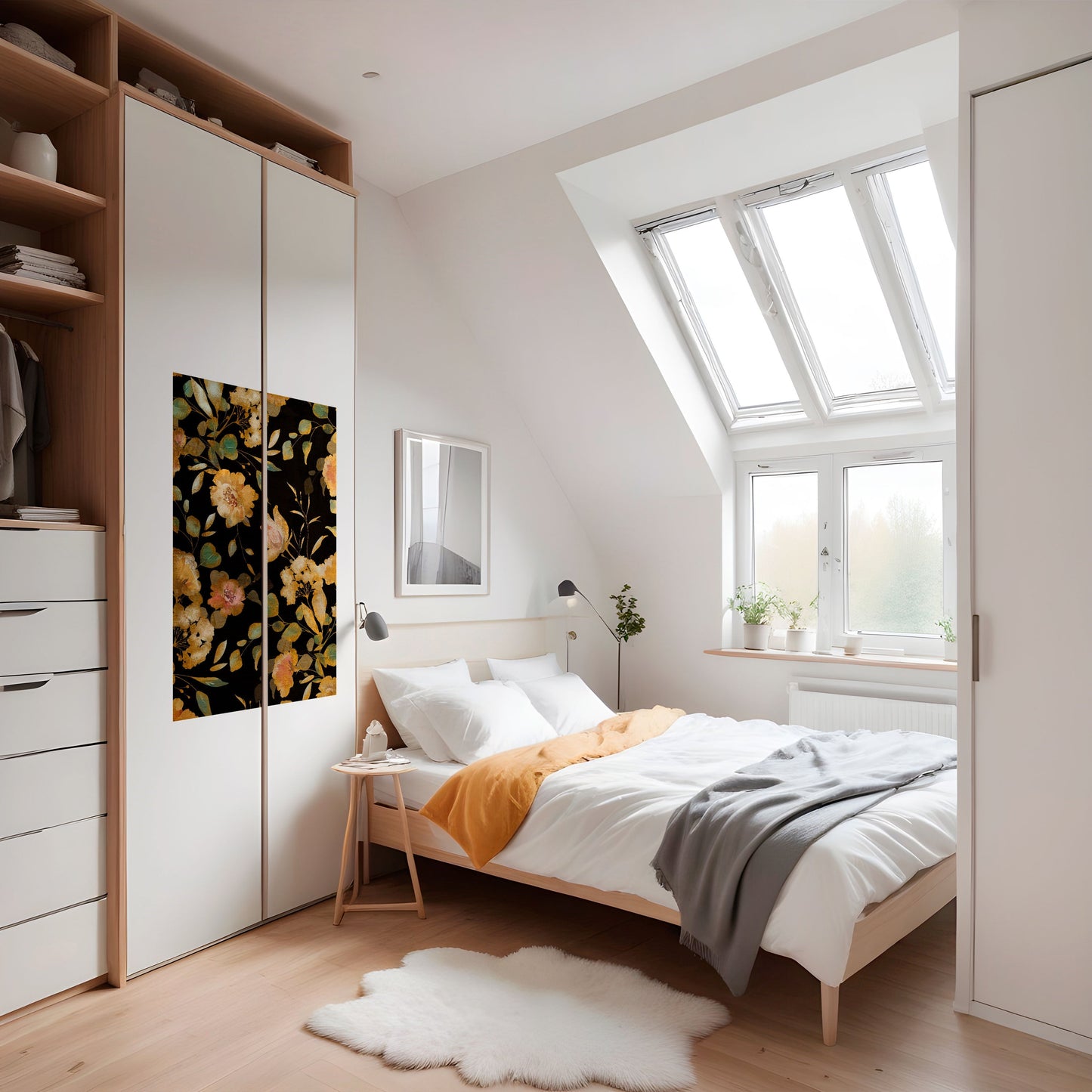 Poster verticale staccabile e attaccabile MODEST FLORAL