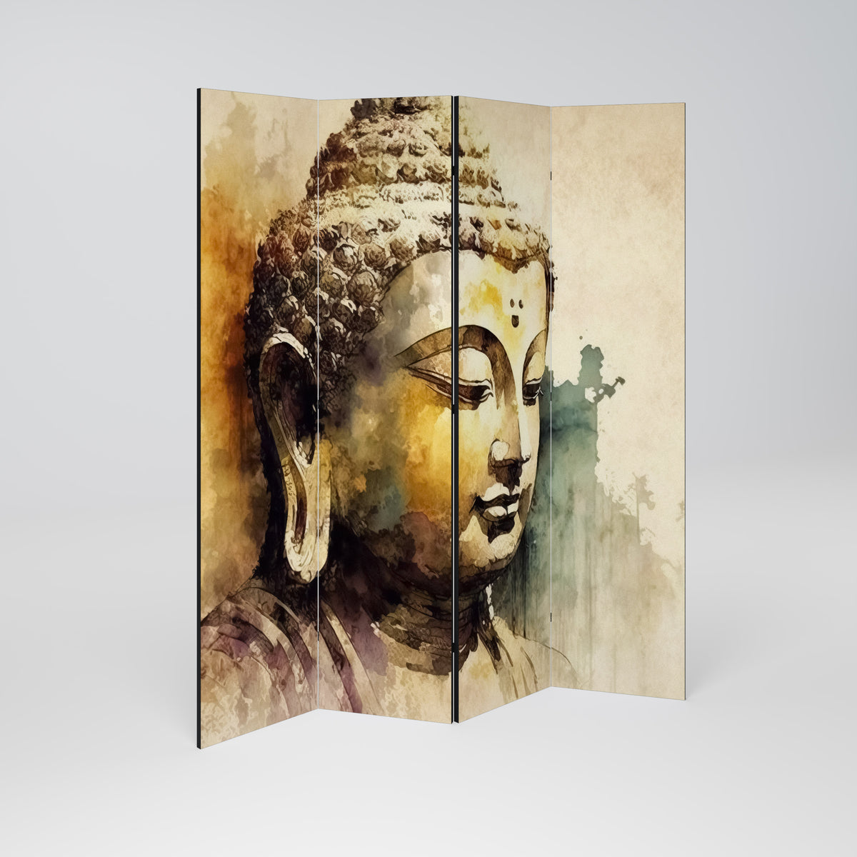 TRANQUIL BUDDHA WHISPERS Paravento Decorativo a 4 Pannelli