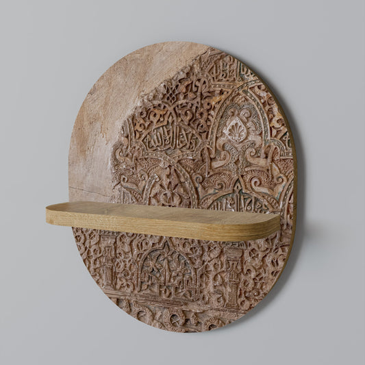 ARABESQUE WHISPERS Mensola ovale in effetto rovere