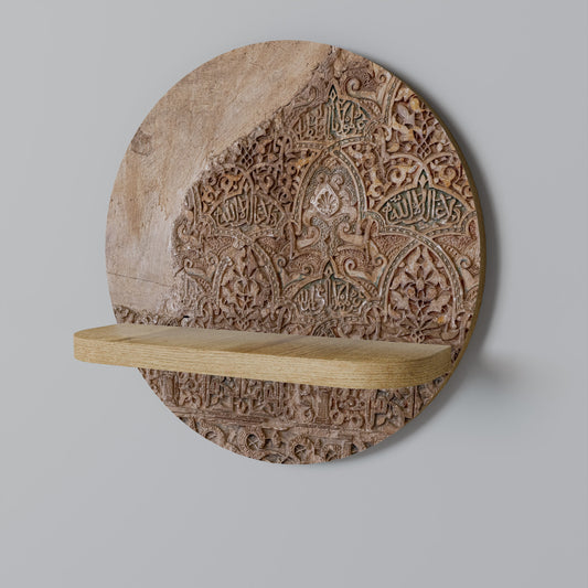 ARABESQUE WHISPERS Mensola rotonda per arte in effetto rovere