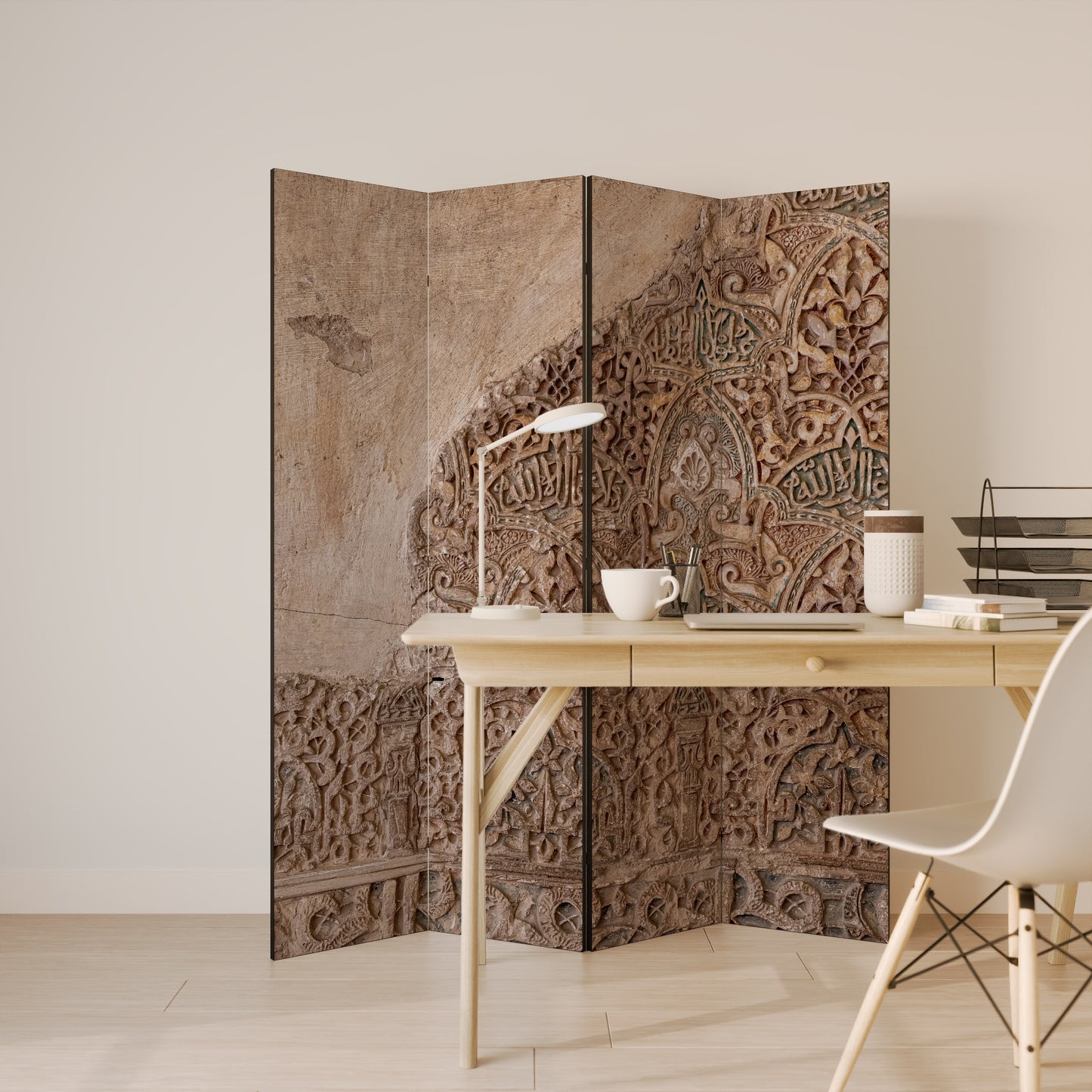 ARABESQUE WHISPERS Decorative 4-Panel Room Divider