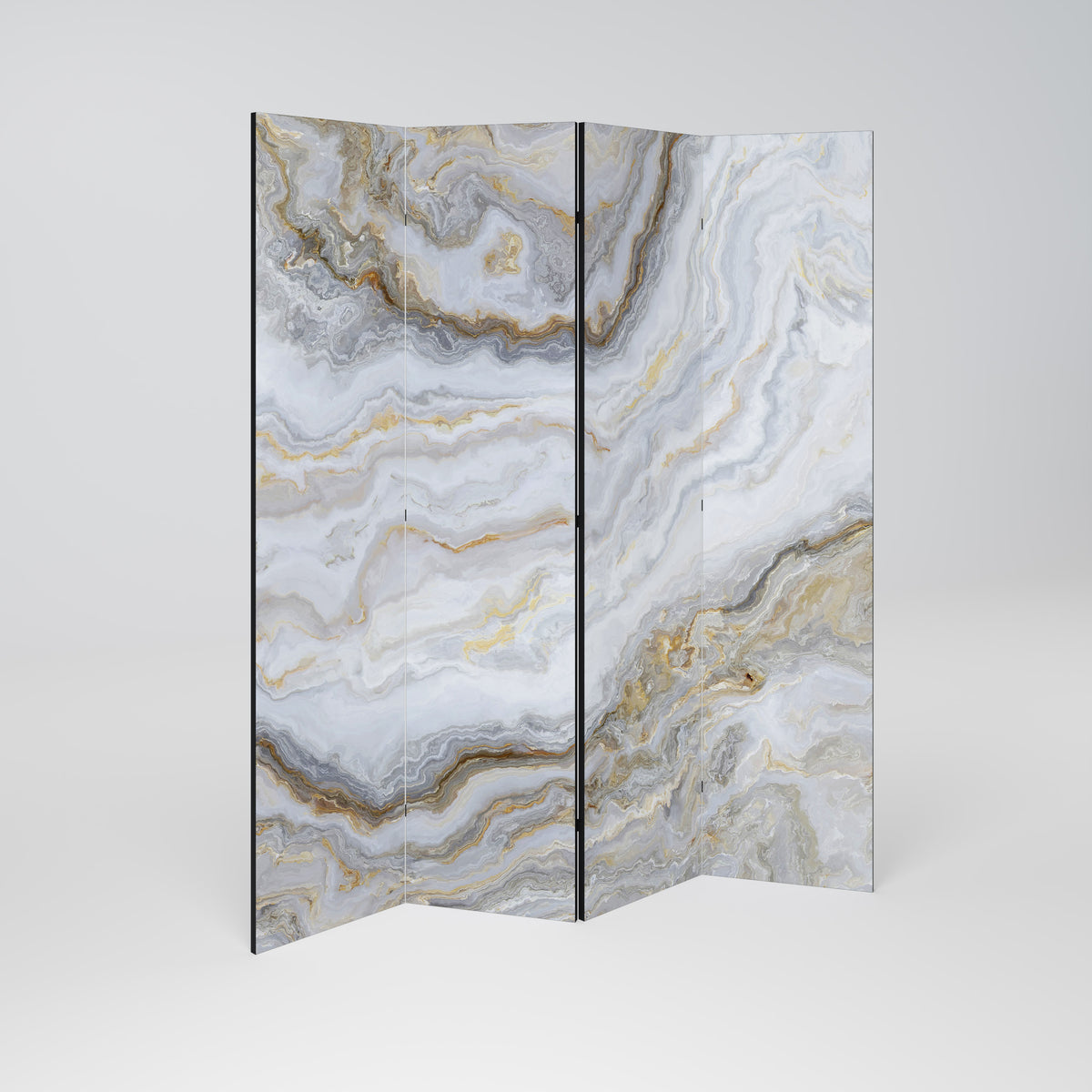 GOLDEN RIDGES Decorative 4-Panel Room Divider