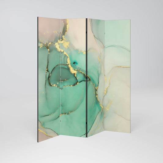 Divisorio decorativo per ambienti a 4 pannelli MARBLEIZED MYSTIQUE