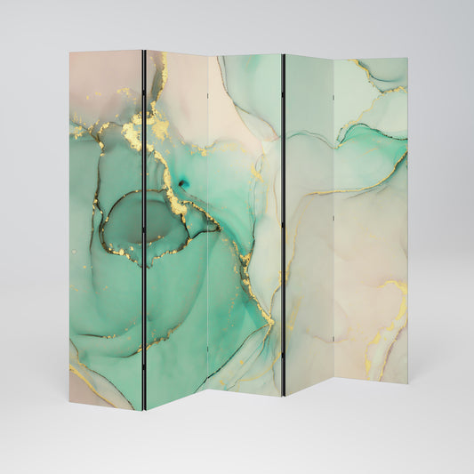 Divisorio decorativo per ambienti a 5 pannelli MARBLEIZED MYSTIQUE