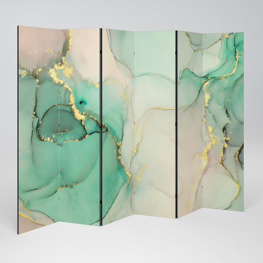 Divisorio decorativo per ambienti a 6 pannelli MARBLEIZED MYSTIQUE