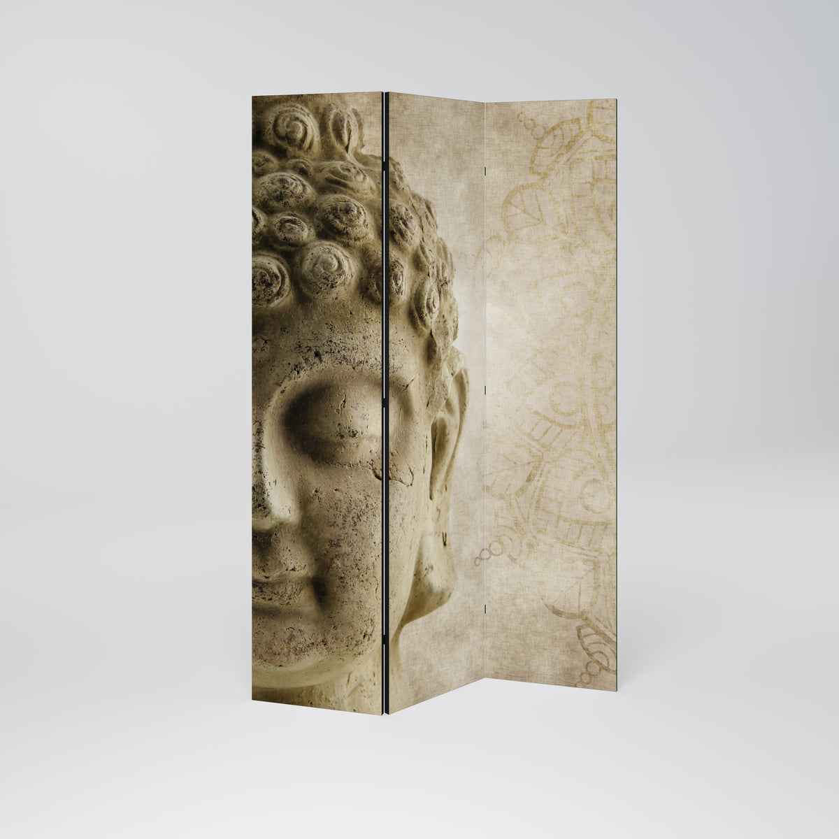 MYSTICAL MEDITATION SCENE Decorative 3-Panel Room Divider