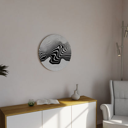MIRAGE MONOCROMATICO - Arte murale rotonda