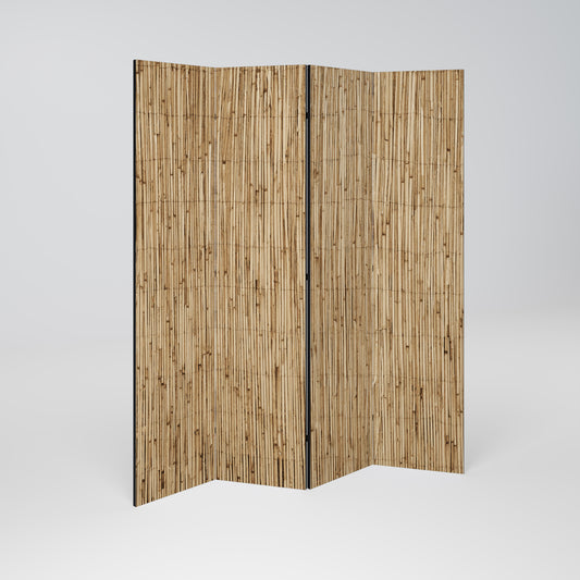 STRAW BOUND DELIGHT Divisorio decorativo per ambienti a 4 pannelli