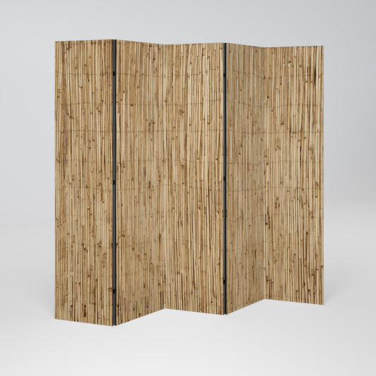 STRAW BOUND DELIGHT Divisorio decorativo per ambienti a 5 pannelli