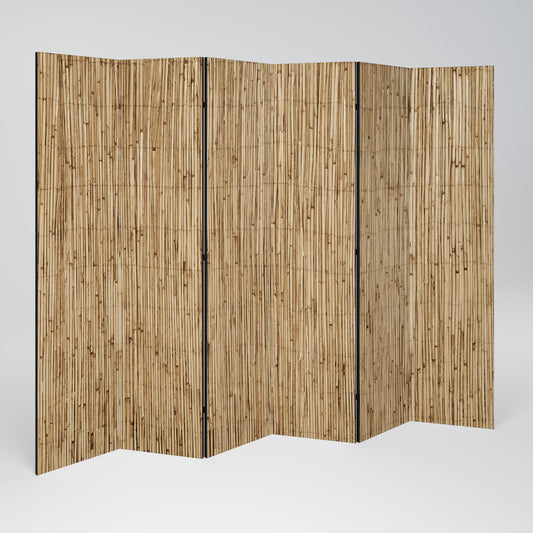 STRAW BOUND DELIGHT Divisorio decorativo per ambienti a 6 pannelli
