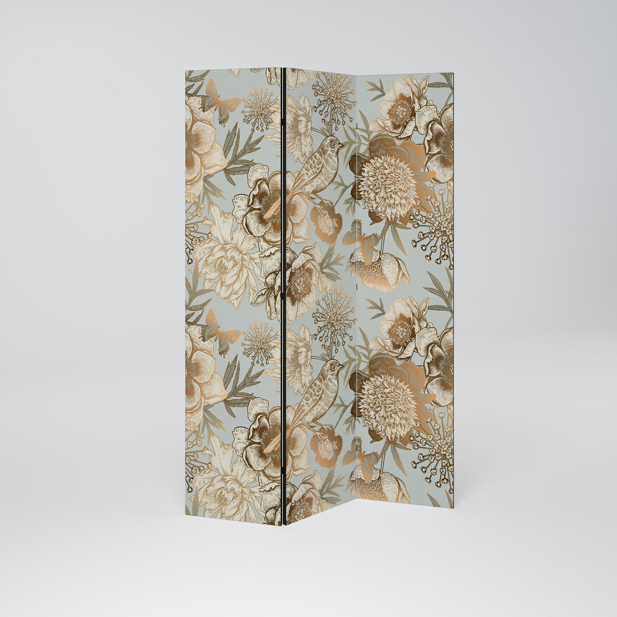 SUCCULENT WHIMSY Decorative 3-Panel Room Divider