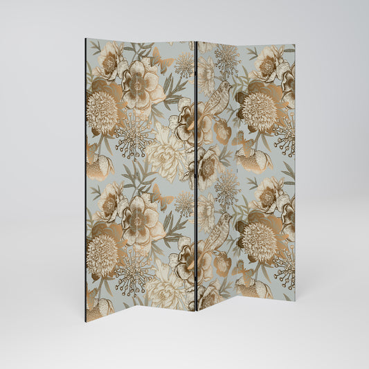 SUCCULENT WHIMSY - Divisorio decorativo per ambienti a 4 pannelli