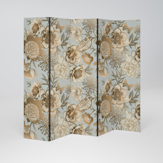 SUCCULENT WHIMSY - Divisorio decorativo per ambienti a 5 pannelli