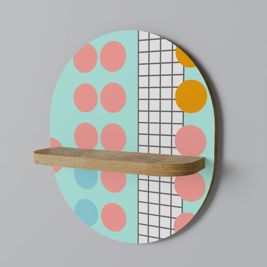 RETRO GRID Mensola ovale per arte in effetto rovere
