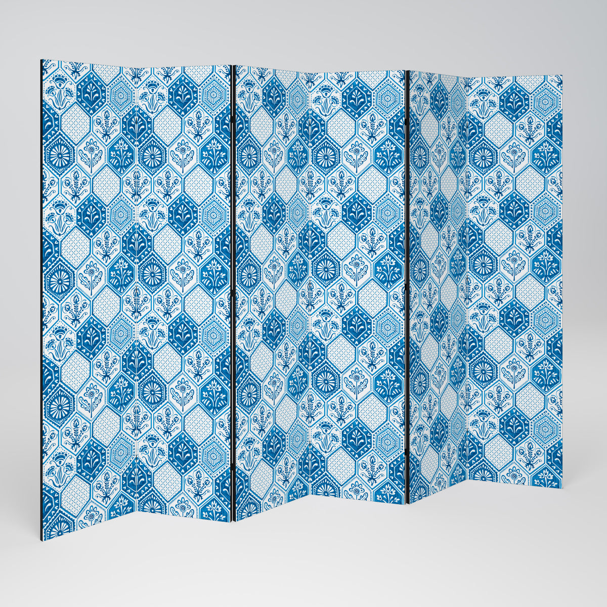 AQUATIC HEXAGON DREAM Paravento Decorativo a 6 Pannelli