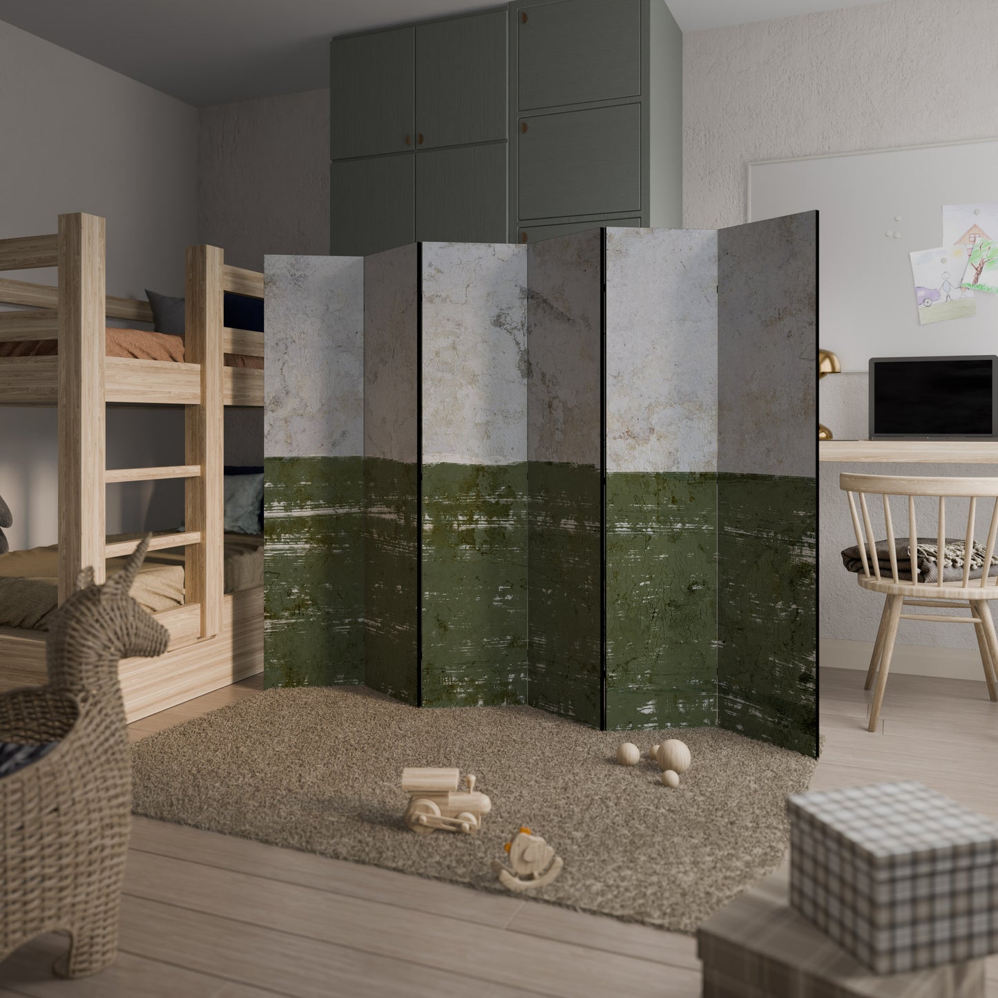 RUSTIC RADIANCE ASSEMBLED Divisorio decorativo per ambienti a 6 pannelli