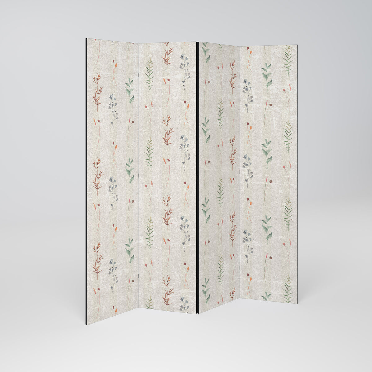 VERDANT HARMONY Paravento Decorativo a 4 Pannelli