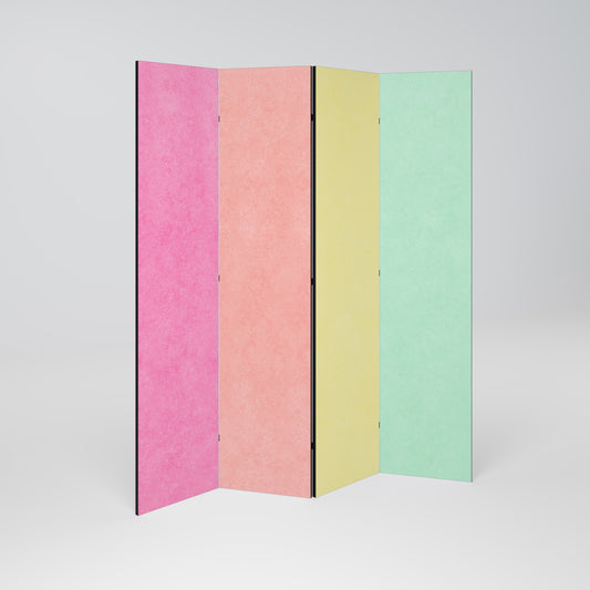 COME UNA TENDA A RULLO Divisorio decorativo per ambienti a 4 pannelli