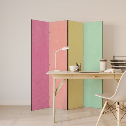 COME UNA TENDA A RULLO Divisorio decorativo per ambienti a 4 pannelli