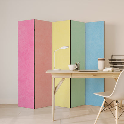 COME UNA TENDA A RULLO Divisorio decorativo per ambienti a 5 pannelli