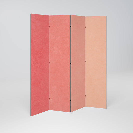 PEACH OF MY HEART - Divisorio decorativo per ambienti a 4 pannelli