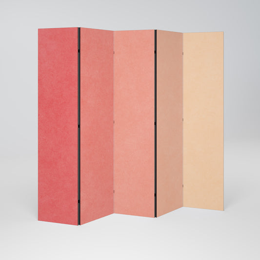 PEACH OF MY HEART - Divisorio decorativo per ambienti a 5 pannelli