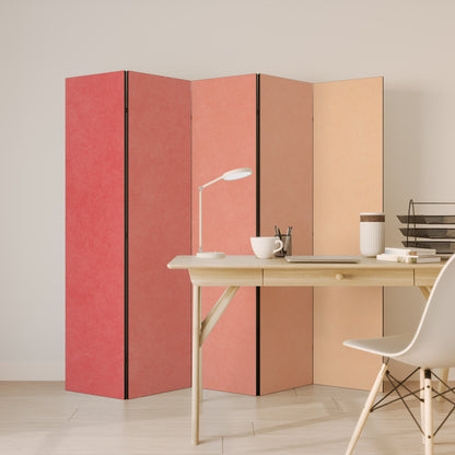 PEACH OF MY HEART - Divisorio decorativo per ambienti a 5 pannelli