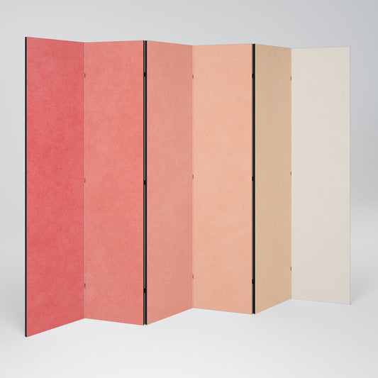 PEACH OF MY HEART - Divisorio decorativo per ambienti a 6 pannelli