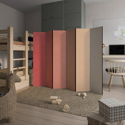 PEACH OF MY HEART - Divisorio decorativo per ambienti a 6 pannelli
