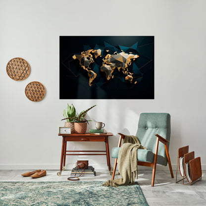 Poster orizzontale staccabile e attaccabile SHIMMERING WORLD SYMMETRY