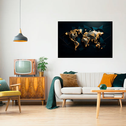 Poster orizzontale staccabile e attaccabile SHIMMERING WORLD SYMMETRY