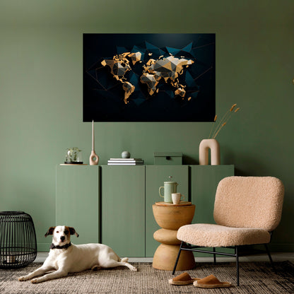 Poster orizzontale staccabile e attaccabile SHIMMERING WORLD SYMMETRY