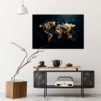 Poster orizzontale staccabile e attaccabile SHIMMERING WORLD SYMMETRY