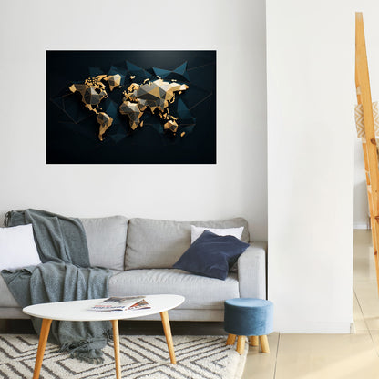 Poster orizzontale staccabile e attaccabile SHIMMERING WORLD SYMMETRY