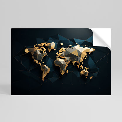 Poster orizzontale staccabile e attaccabile SHIMMERING WORLD SYMMETRY