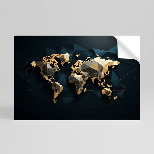 Poster orizzontale staccabile e attaccabile SHIMMERING WORLD SYMMETRY