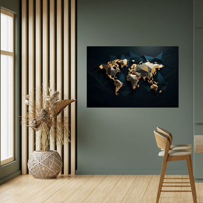 Poster orizzontale staccabile e attaccabile SHIMMERING WORLD SYMMETRY